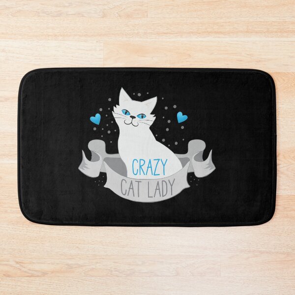 Item preview, Crazy Cat Lady (White on a banner) designed and sold by jazzydevil.