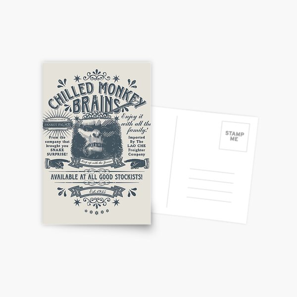 Gekühlte Affengehirne Postkarte
