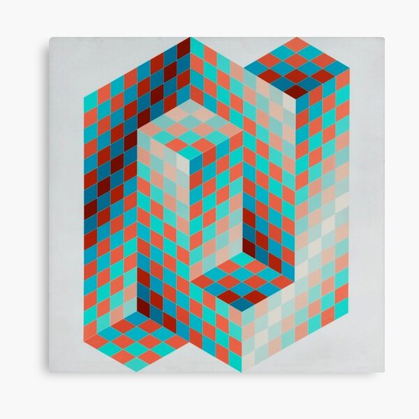 Op Art #OpArt Optical Art #OpticalArt Optical Illusions #OpticalIllusions #Illusion Canvas Print