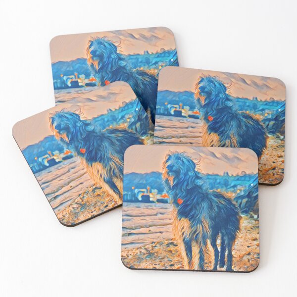 Item preview, Majestic Scottish Deerhound on the Beach designed and sold by DeerhoundRhodry.