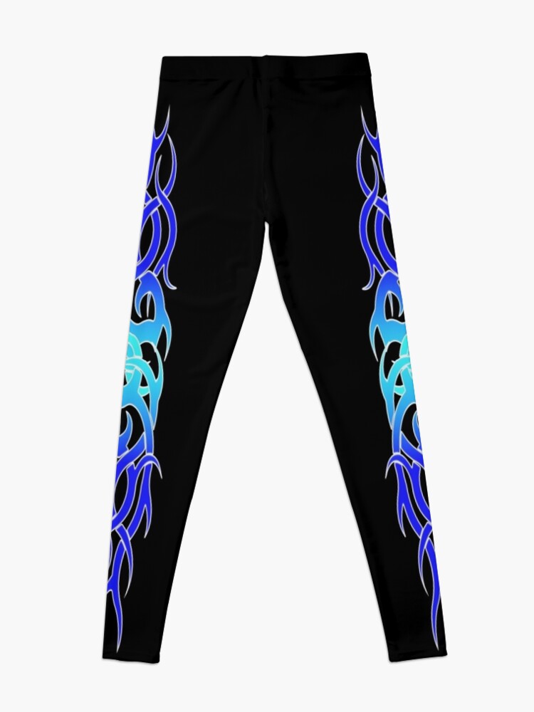 Tattoo Blue Flame Design Leggings Leggings for Sale by Ra12 Redbubble