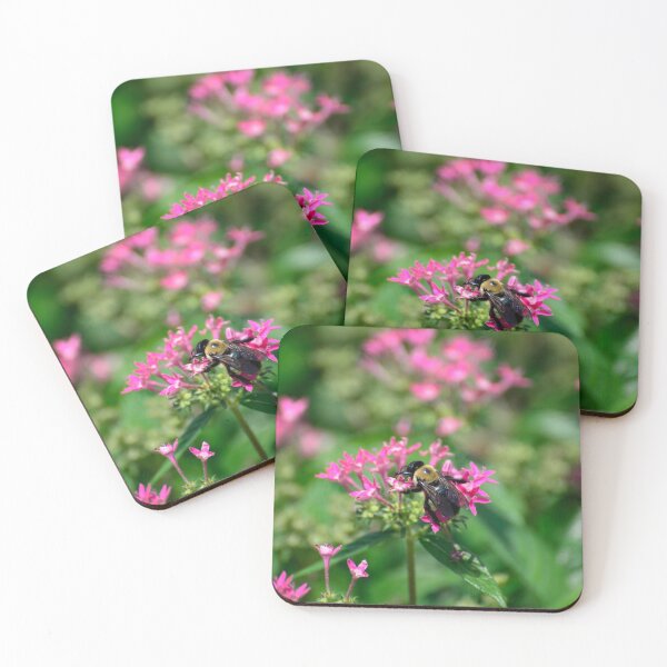Item preview, Bee stopping and smelling the flowers designed and sold by Richard Nix.