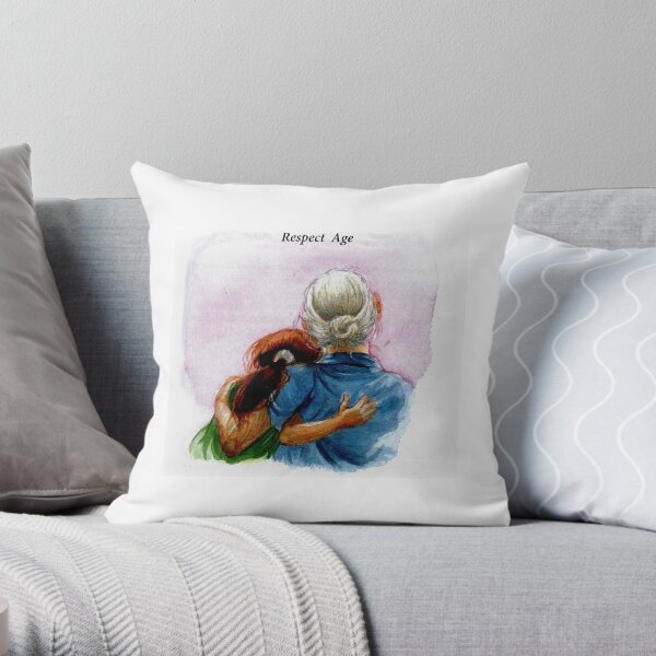Respect Age: Inter-generational Friendships Throw Pillow