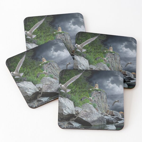 Item preview, Fleeing Gulls and Storm coming to Split Rock Lighthouse designed and sold by Randall Nyhof.
