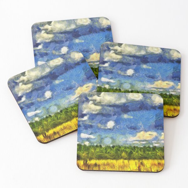 Item preview, Wheatfield Under Thunderclouds designed and sold by FOLK ART FUSION by heidiannemorris.