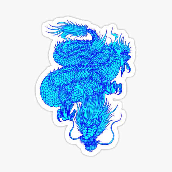 Neon Dragon Stickers Redbubble - dragon decal roblox