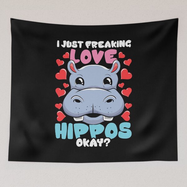 Item preview, I Just Freaking Love Hippos Okay? Hippo Lover designed and sold by perfectpresents.
