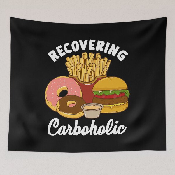 Item preview, Recovering Carboholic Funny Low Carb Dieting Pun designed and sold by perfectpresents.
