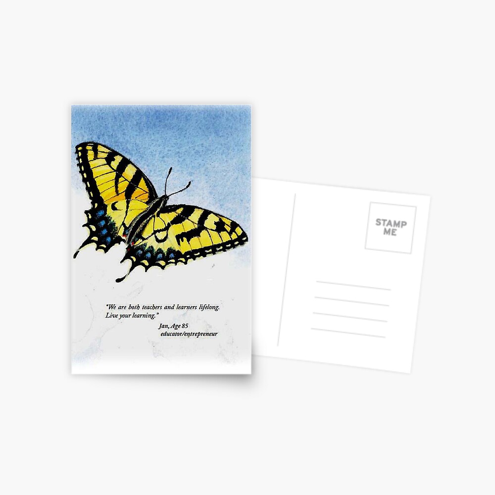 Lifelong Learning Butterfly Postcard
