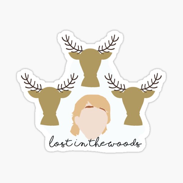 lost in the woods inspired Sticker