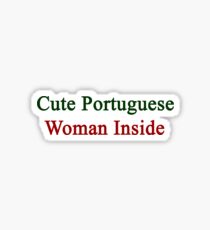 Cute Portuguese Woman Inside Sticker