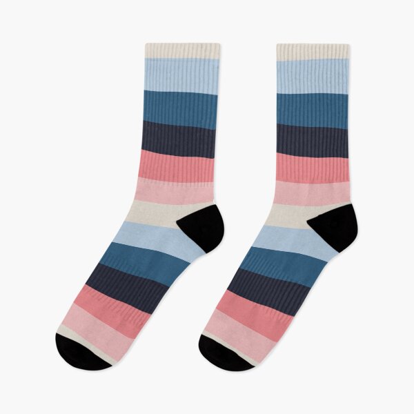 Artikelvorschau, Horizontale rosa blaue Streifen-Muster-Steigung entworfen und verkauft von wordznart.
