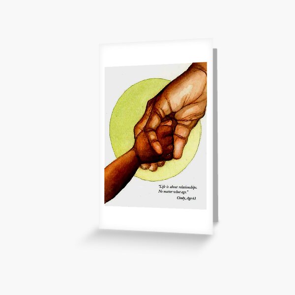 Holding Hands Across Generations Greeting Card