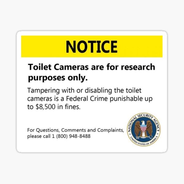 Artikel-Vorschau von Original Toilettenkamera Aufkleber, designt und verkauft von BoogalootCrate.
