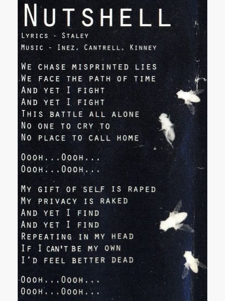 "alice in chains nutshell" Poster by shcridan | Redbubble