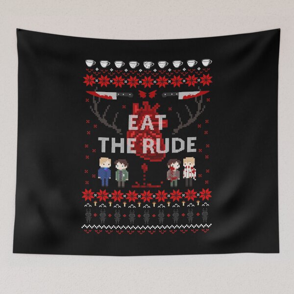 Item preview, Eat The Rude Ugly Sweater designed and sold by Plan8.