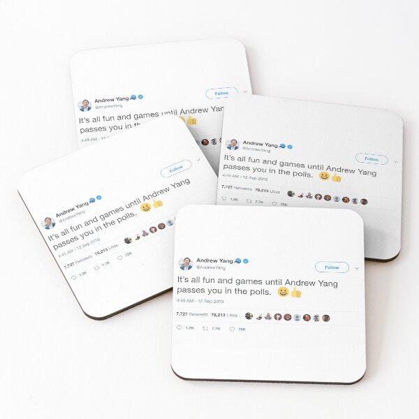 Item preview, Andrew Yang Fun and Games Tweet designed and sold by timboland.