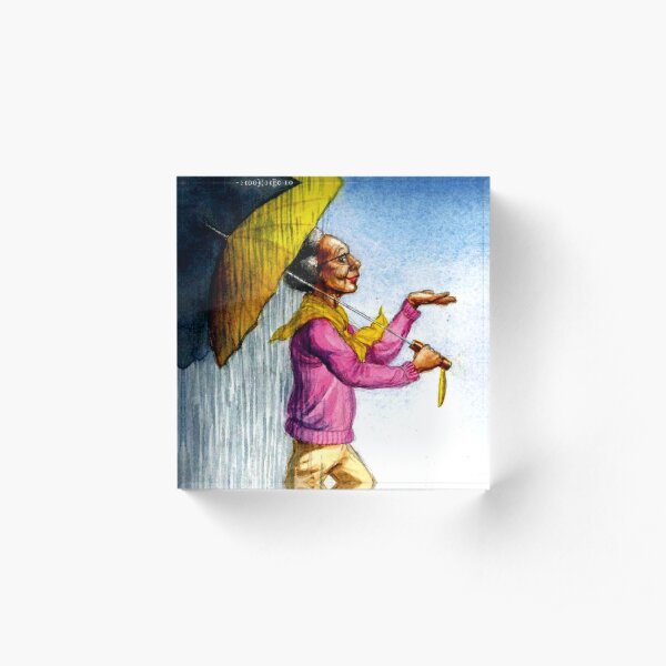 Choose to Enjoy Life Even on the Rainiest Days Acrylic Block