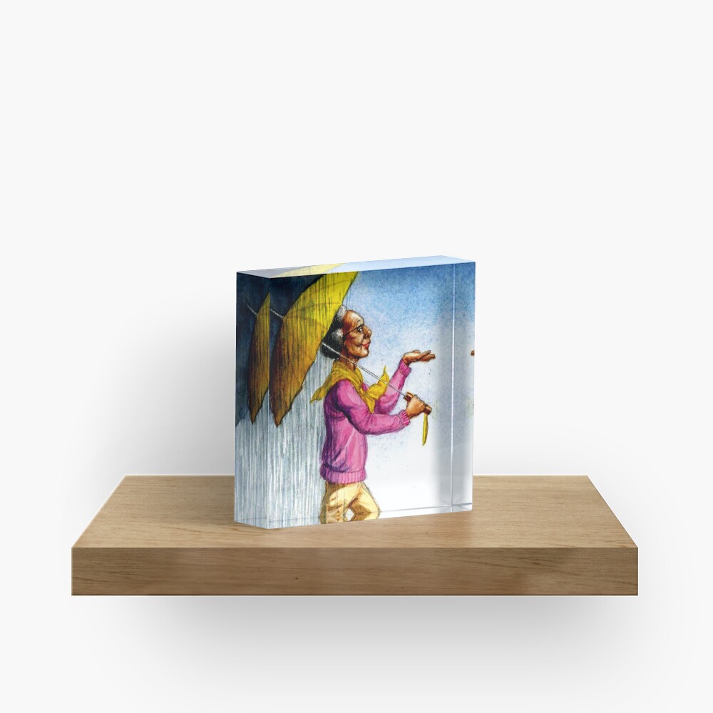 Choose to Enjoy Life Even on the Rainiest Days Acrylic Block