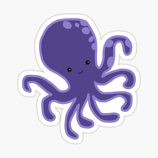 Purple Octopus Stickers | Redbubble