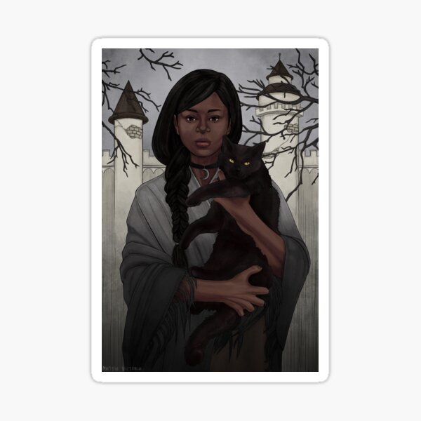 Witch and Cat Sticker