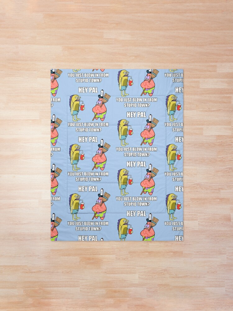 Spongebob Stupid Town Comforter By Sockminkey Redbubble