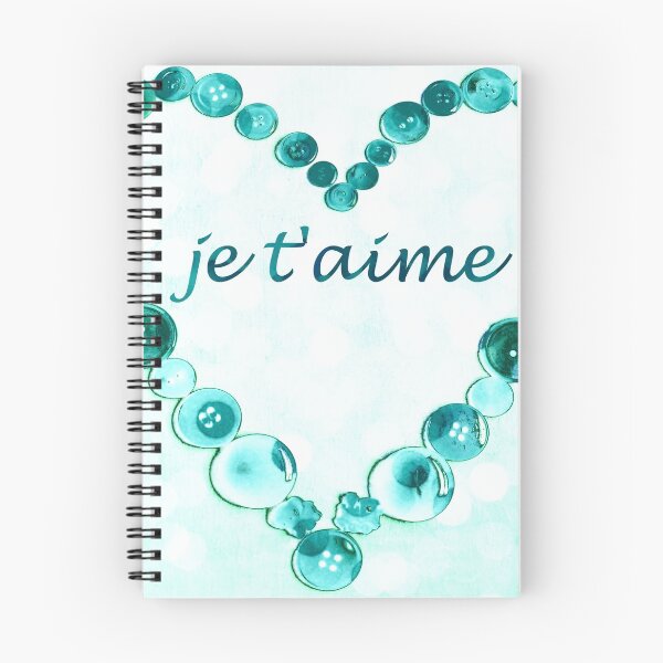 Aperçu de l'œuvre JE T'AIME - JE T'AIME - VALENTIN - BOUTON TEAL COEUR créée et vendue par Teresa Chipperfield.