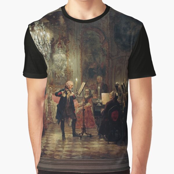Flute Concert of Frederick the Great in Sanssouci by Adolph von Menzel Graphic T-Shirt