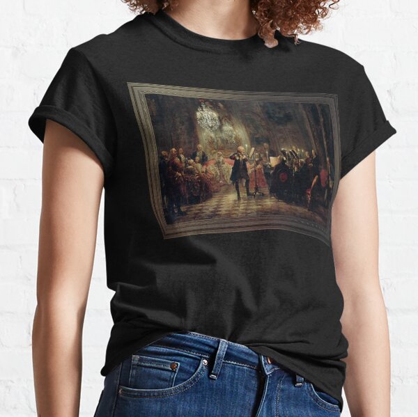 Flute Concert of Frederick the Great in Sanssouci by Adolph von Menzel Classic T-Shirt