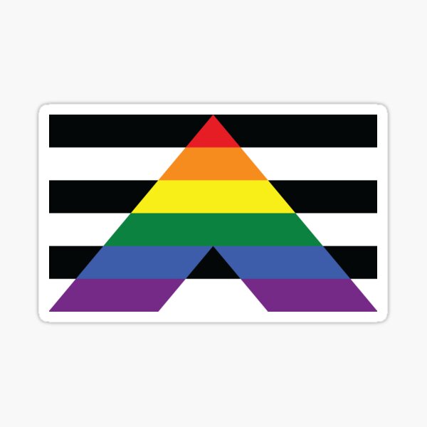 Straight Pride Flag Stickers.