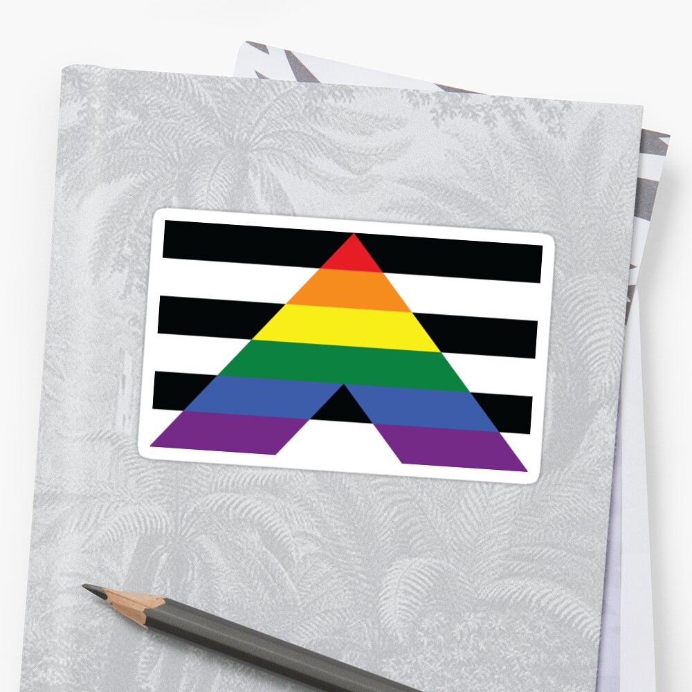 straight ally pride flag sticker by lgbtshoppe redbubble