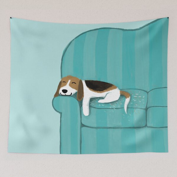 Item preview, Happy Couch Dog | Cute Beagle designed and sold by Jenn Inashvili.