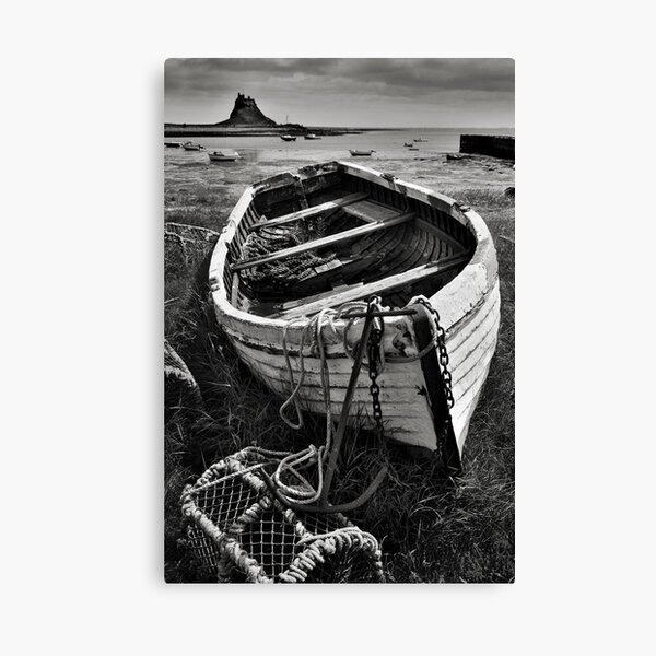 Old boat and lobster pots - Lindisfarne Canvas Print