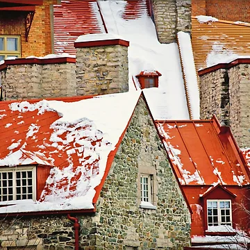 Artwork thumbnail, Angular Rooftops, Old Quebec by Yannik Hay