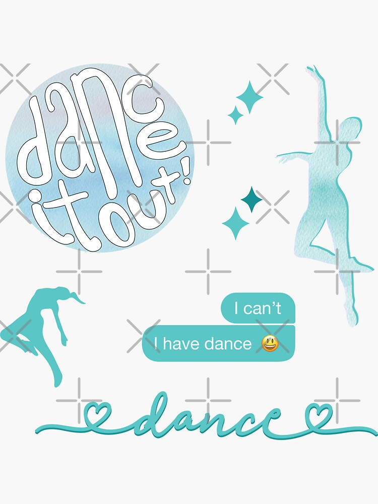 "Teal Watercolor Dance Sticker Pack" Sticker for Sale by TheGoods