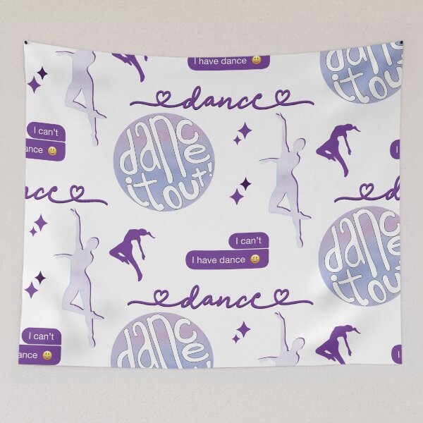 Aperçu de l'œuvre Pack d'autocollants de danse à l'aquarelle violette créée et vendue par The-Goods.