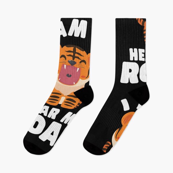 Item preview, I am 4 hear me roar cute Tiger Birthday 4 year old white text designed and sold by Scoopivich.