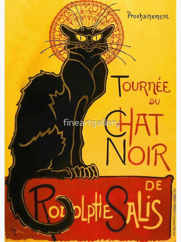 Le Chat Noir The Black Cat Art Nouveau Vintage by fineartgallery