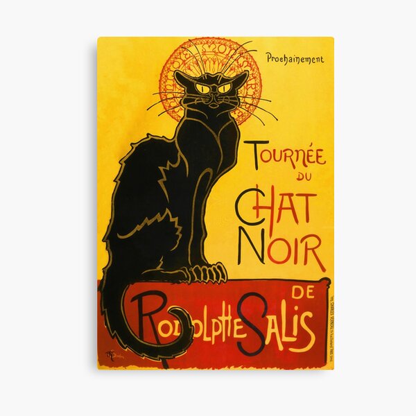 Le Chat Noir The Black Cat Art Nouveau Vintage Canvas Print
