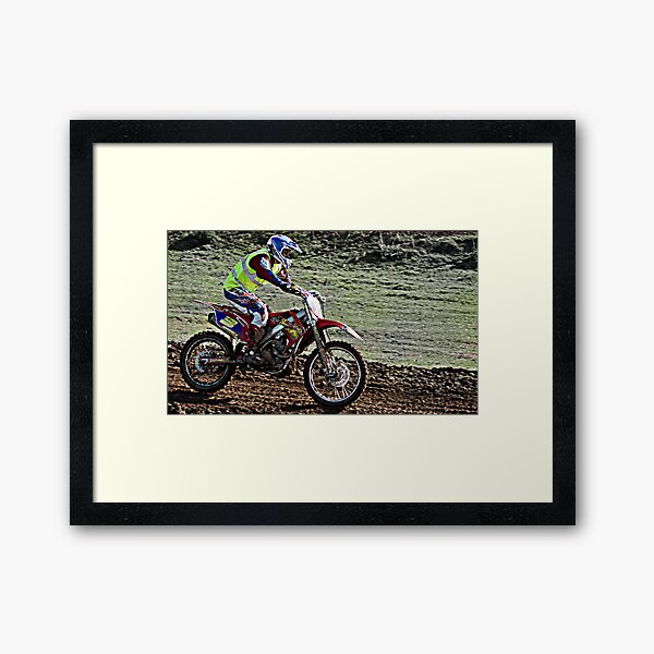 Motor Cross Framed Art Print