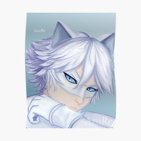 Chat Blanc Posters Redbubble