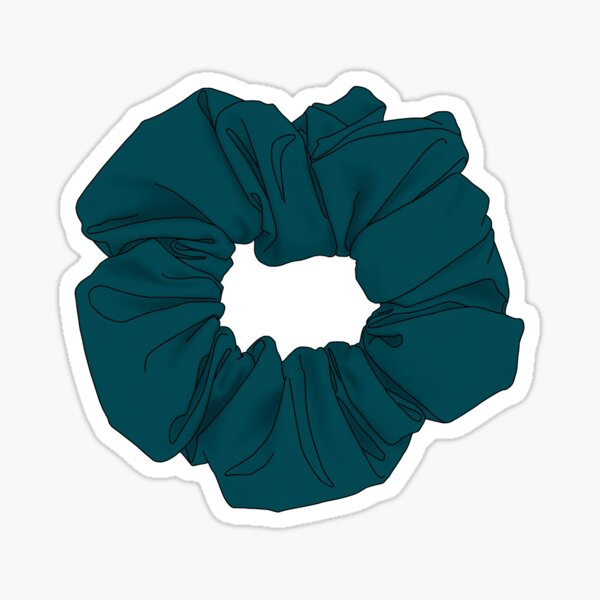 blue scrunchie stickers