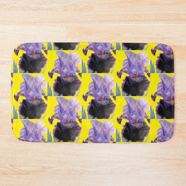 Item preview, Iris Watercolor Painting - on Yellow designed and sold by Sarah  Rajkotwala.