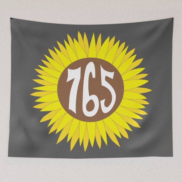 Item preview, Hand Drawn Indiana Sunflower 765 Area Code designed and sold by itsrturn.
