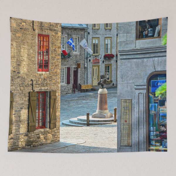 Item preview, Rue Sous-le-Fort And Louis XIV Monument, Old Quebec City designed and sold by Yannik Hay.
