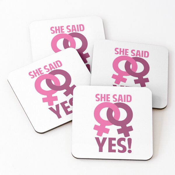 Item preview, She Said Yes Engagement Gifts LGBT Gay Marriage Rights Wedding Gifts designed and sold by NomYen ..