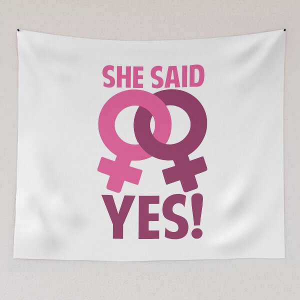 Item preview, She Said Yes Engagement Gifts LGBT Gay Marriage Rights Wedding Gifts designed and sold by NomYen ..