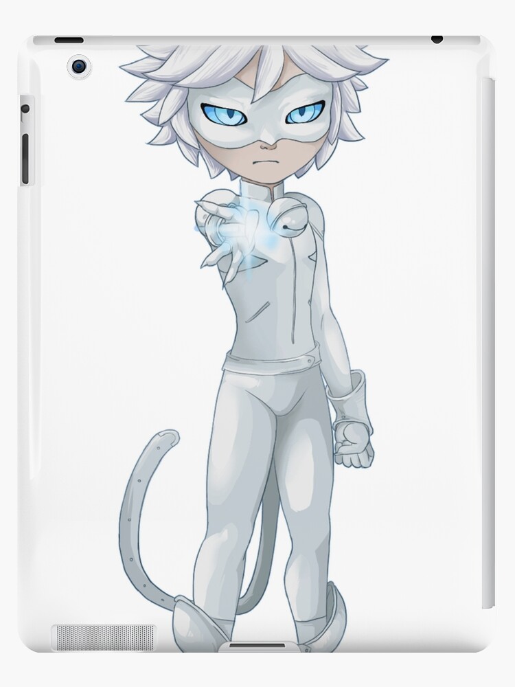 Chat Blanc Chibi Ipad Case Skin By Serenitydragonh Redbubble