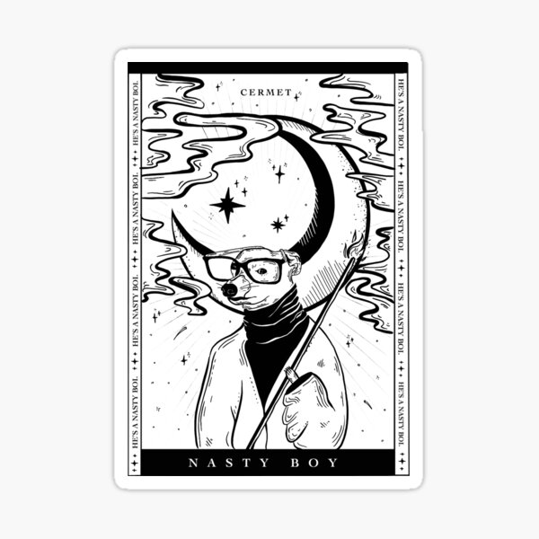 Item preview, Nasty Boy Cermet Tarot Card designed and sold by Caroline Accatino.