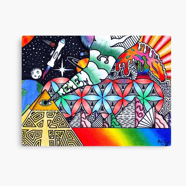 Pyramids of Dimethyltryptamine (DMT) Canvas Print